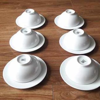 Bộ 6 bát cơm và đĩa Long Hầu